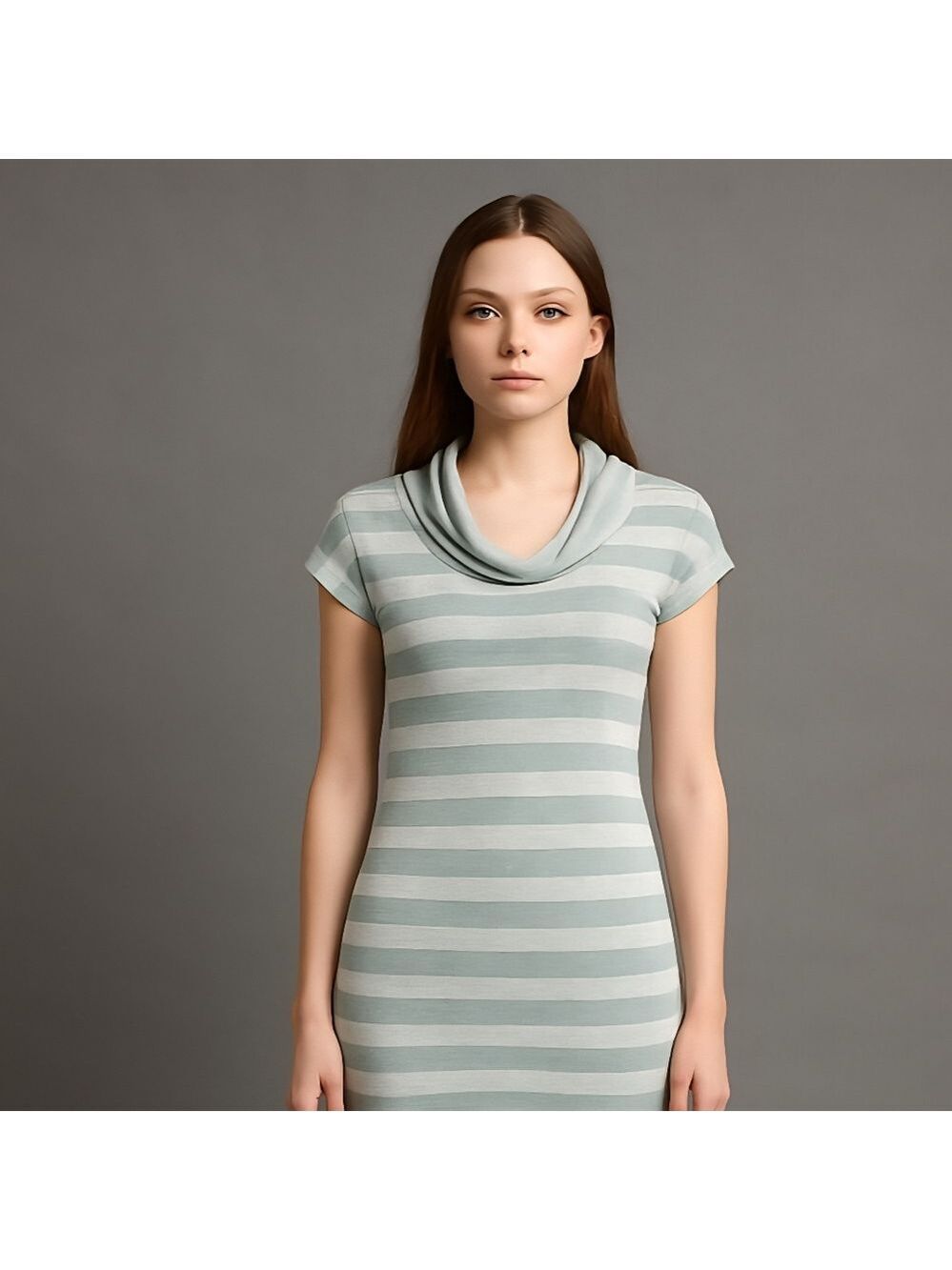 Exit 51 Striped Cowl Neck Blouse Small